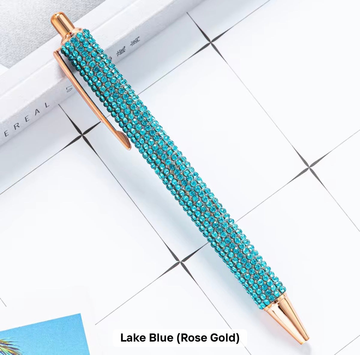 Rhinestone Pen Sky Blue