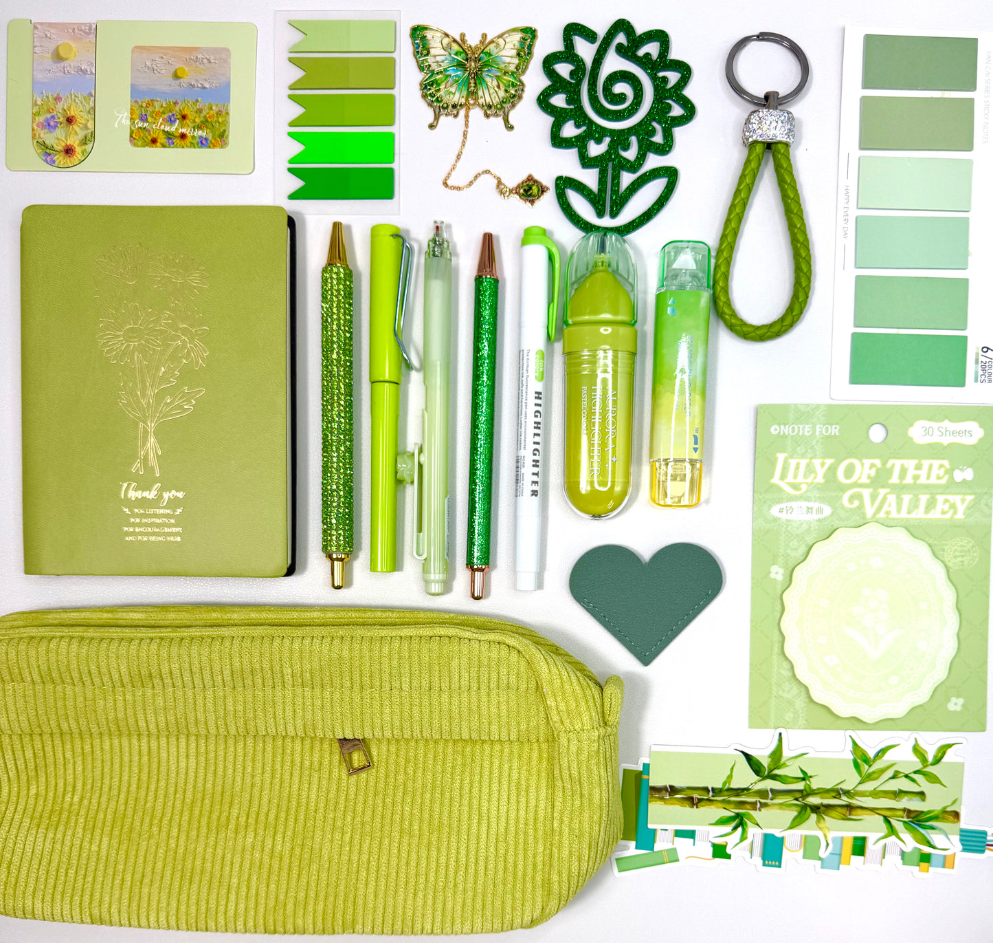 Green Bundle w/large pencil case