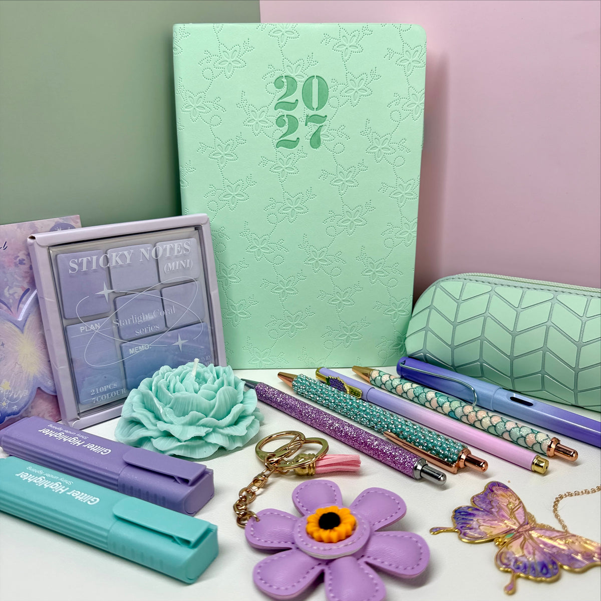 Mint/Lavender 2027 Planner Bundle