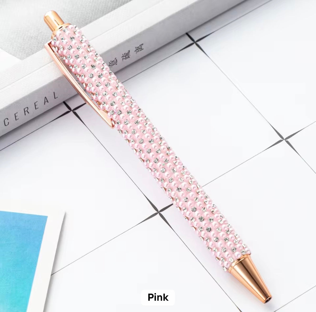Diamond Pearl Pen Pink
