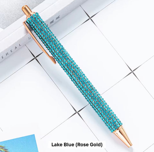 Rhinestone Pen Sky Blue