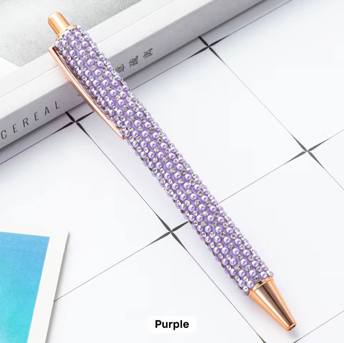 Diamond Pearl Pen Lavender